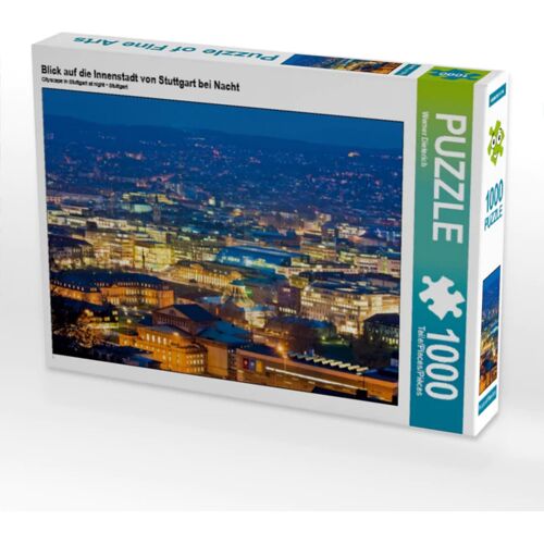 Calvendo Puzzle Blick Auf Die Innenstadt Von Stuttgart Bei Nacht (Puzzle)