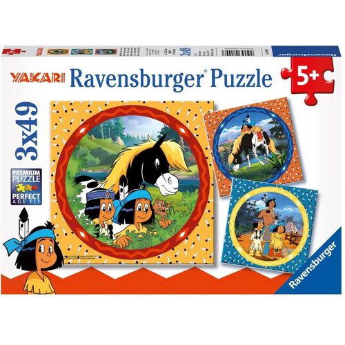 Ravensburger Spieleverlag Yakari Der Tapfere Indianer 3 X 49 Teile Puzzle