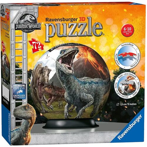 Ravensburger Spieleverlag Ravensburger 3d Puzzle 11757 - Puzzle-Ball Jurassic World - Puzzle-Ball Für Dinosaurier-Fans Ab 6 Jahren