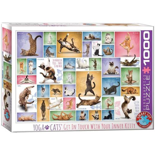 Eurographics 6000-0953 - Yoga Katzen  Puzzle 1.000 Teile