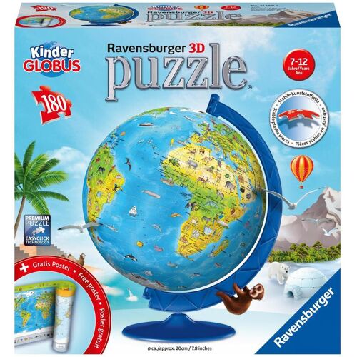 Ravensburger Spieleverlag Kinderglobus In Deutscher Sprache. Puzzleball 180 Teile