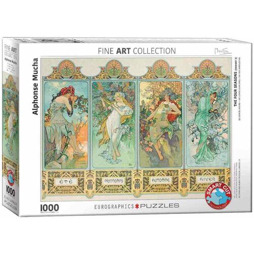 Eurographics 6000-0824 - Die Vier Jahreszeiten Von Alphonse Mucha  Puzzle 1.000 Teile