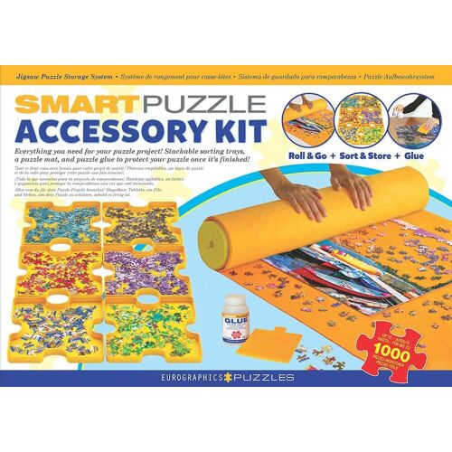 Eurographics 8955-0107 - Smart Puzzle 3er Zubehör Set: Kleber Matte Und 6 Sortierschalen