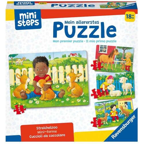 Ravensburger Spieleverlag Ravensburger Ministeps 4169 Mein Allererstes Puzzle: Streichelzoo - 4 Erste Puzzles Mit 2-5 Teilen Spielzeug Ab 18 Monate