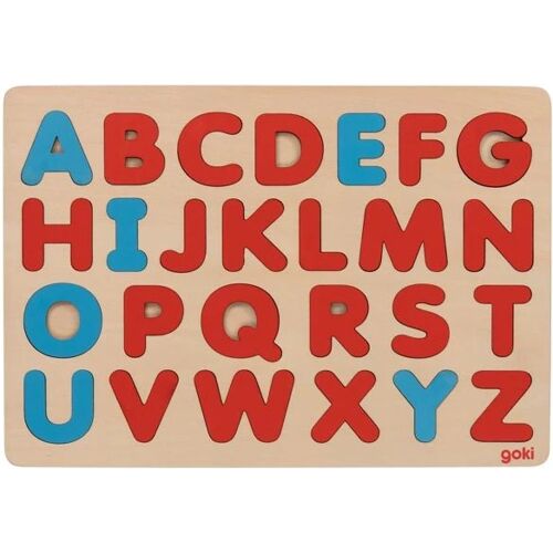 Gollnest & Kiesel KG Goki 57453 - Alphabet-Puzzle Nach Art Montessori Französisch 26 Teile