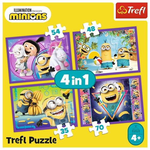 Trefl 4 In 1 Puzzle - Minions (Kinderpuzzle)