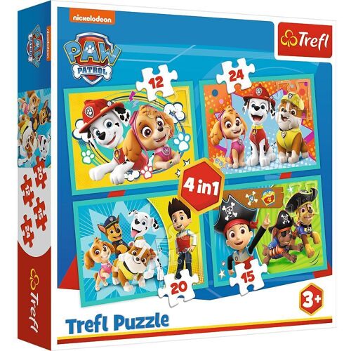 Trefl 4 In 1 Puzzle - Paw Patrol (Kinderpuzzle)