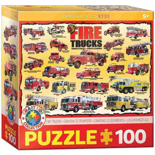 Eurographics 6100-0239 - Feuerwehrautos  Puzzle 100 Teile