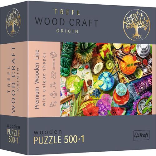 Trefl - Holzpuzzle 500+1 - Bunte Cocktails