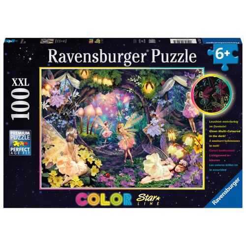 Ravensburger Spieleverlag Ravensburger Kinderpuzzle - Leuchtende Waldfeen - 100 Teile Puzzle Für Kinder Ab 6 Jahren - Leuchtet Im Dunkeln