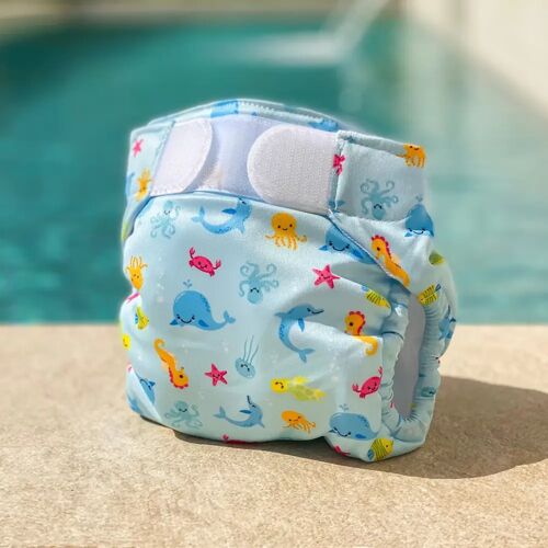 Freds Swim Nappy Schwimmwindel Wiederverwendbar Blau Größe 1: 4-9 Kg