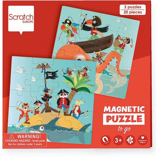 Scratch - Reise-Magnetpuzzle Piraten 20 Teile
