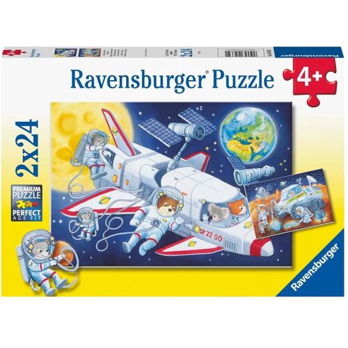 Ravensburger Spieleverlag Ravensburger Kinderpuzzle - 05665 Reise Durch Den Weltraum - 2x24 Teile Puzzle Für Kinder Ab 4 Jahren