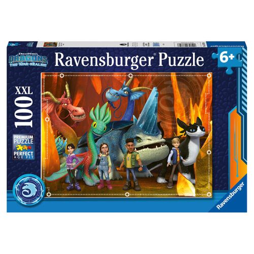 Ravensburger Spieleverlag Ravensburger Kinderpuzzle 13379 - Dragons: Die 9 Welten - 100 Teile Xxl Dragons Puzzle Für Kinder Ab 6 Jahren