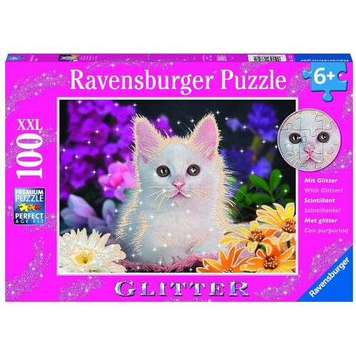 Ravensburger Spieleverlag Ravensburger Kinderpuzzle - 13358 Glitzerkatze - 100 Teile Glitzerpuzzle Für Kinder Ab 6 Jahren Mit Glitter