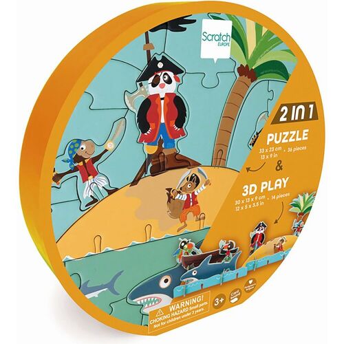 Scratch - 2in1 Spielpuzzle 3d Piraten 36 Teile