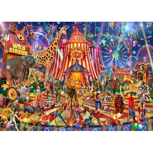 BRAIN TREE GAMES Brain Tree - Wild Circus 1000 Pieces Jigsaw Puzzle For Adults