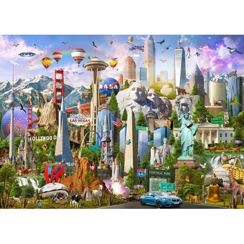 BRAIN TREE GAMES Brain Tree - American Pride 1000 Pieces Jigsaw Puzzle For Adults