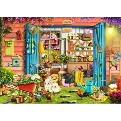 BRAIN TREE GAMES Brain Tree - Flower Barn 1000 Pieces Jigsaw Puzzle For Adults