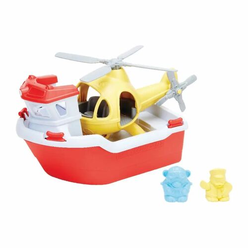 Green Toys - Rettungsboot & Hubschrauber 4 Teile