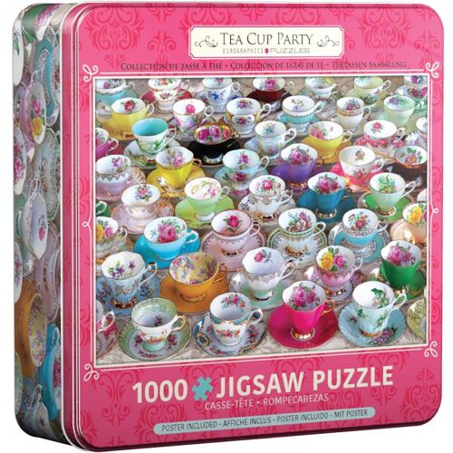 Eurographics 8051-5314 - Teetassen Party - Puzzledose 1.000 Blech Puzzle