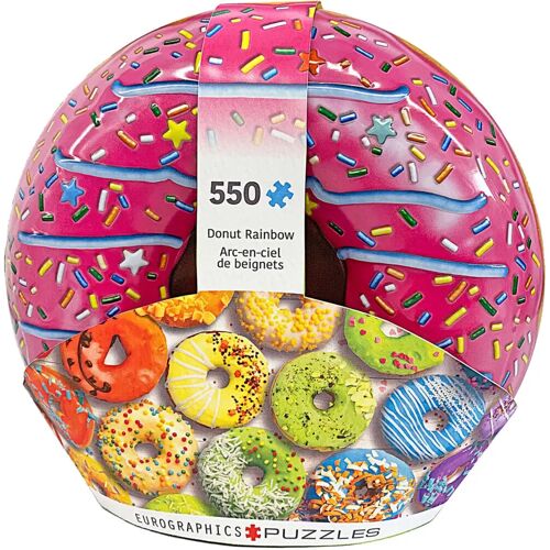 Eurographics 8551-5782 - Donut Rainbow Puzzle 550 Teile In Blechdose