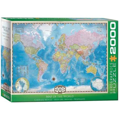 Eurographics 8220-0557 - Eurographics Map Of The World Puzzle 2.000 Teile