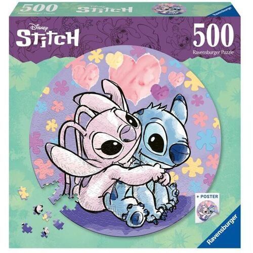 Ravensburger Spieleverlag Ravensburger Puzzle 17581 - Stitch - 500 Teile Rundpuzzle Für Erwachsene Und Kinder Ab 14 Jahren