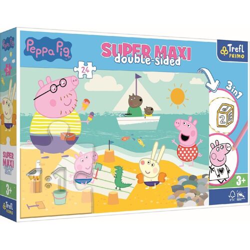 Trefl Primo Super Maxi Puzzle 24 Teile Und Malvorlage Peppa Pig