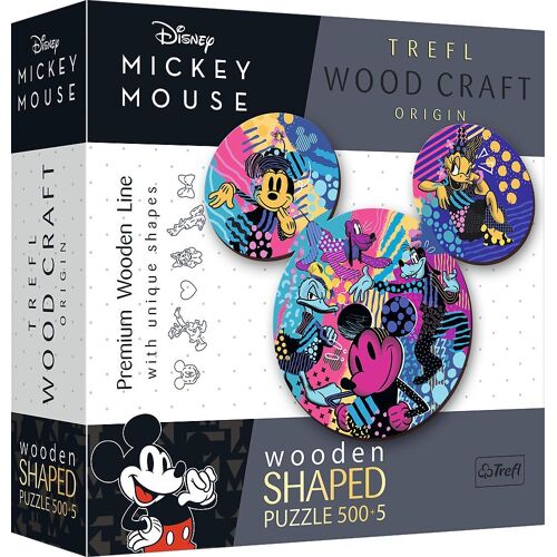 Trefl - Holzpuzzle 500 - Disney Mickey Mouse