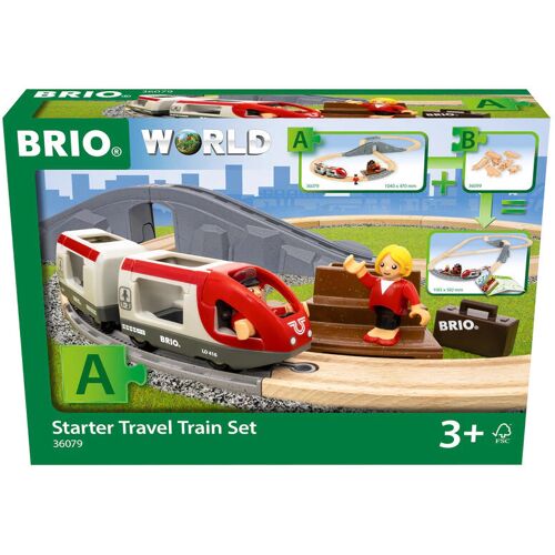 Ravensburger Spieleverlag Brio World - 36079 Reisezug Starter Set A   22-Teiliges Holzspielzeugzugset Für Kinder Ab 3 Jahren