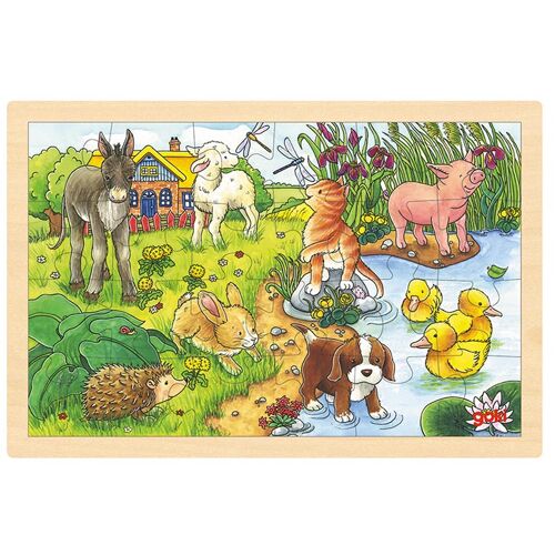 Gollnest & Kiesel KG Goki 57890 - Einlegepuzzle Tierkinder Ii