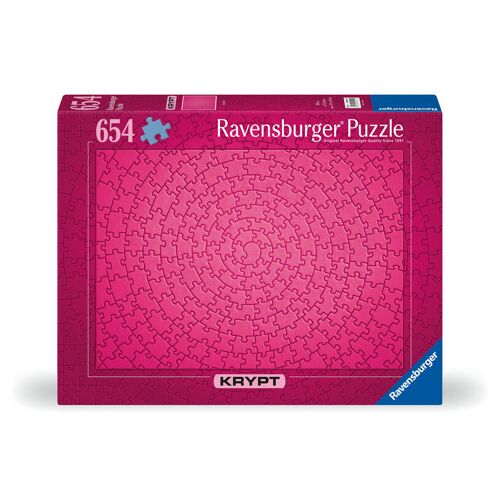 Ravensburger Spieleverlag Ravensburger Krypt Puzzle Pink 12000104 - Mit 654 Teilen Schweres Puzzle Für Erwachsene Und Kinder Ab 14 Jahren - Puzzeln Ohne Bild Nur Nach Form Der Puzzleteile