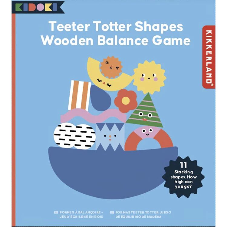 Kikkerland Europe Teeter Totter Shapes Wood Balance Game (Spiel)