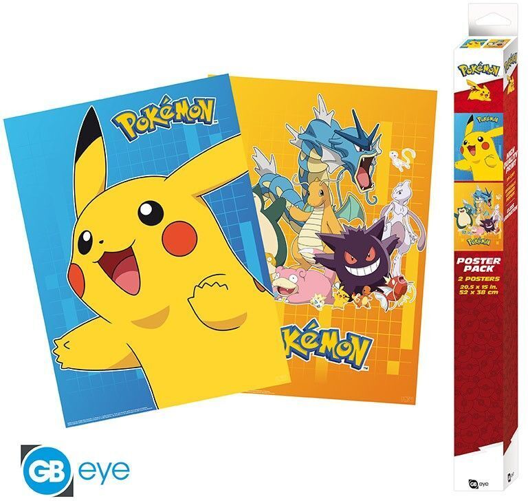 Abysse Deutschland Pokemon Set 2 Chibi Posters - Farbige Charaktere (52x38)