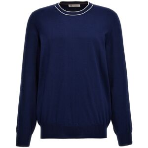 BRUNELLO CUCINELLI Pullover Aus Baumwolle - male - Blau - 60 IT