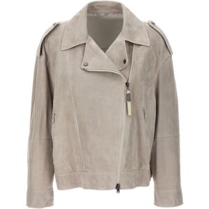 BRUNELLO CUCINELLI Wildlederjacke - female - Grau - 40 IT