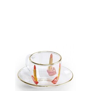 SELETTI Kaffeetasse Seer X Toiletpaper „Tongue“ - unisex - Transparent - U