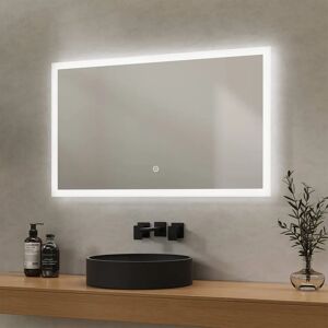 EMKE NLM03 LED-Badspiegel mit Touch-Schalter rechteckig, optional mit Anti-Beschlag 100x60+Touch+3 Lichtfarben (3000/4000/6500K)