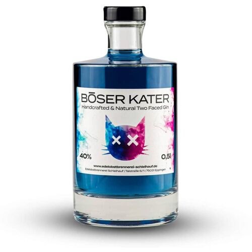 Böser Kater Gin Böser Kater Two Faced Gin mit Farbwechsel 0,5 Liter