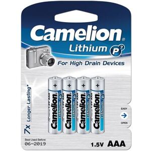 LITHIUM AAA / LR3 1.5 V - 1100 mAh (4 St./Blisterverpackung) LITHIUM AAA / LR3 1.5 V - 1100 mAh (4 St./Blisterverpackung)