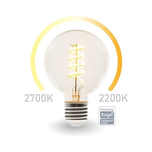 SMART-WI-FI-LED-LAMPE MIT FILAMENT - WARMWEIß & INTENSIV WARMWEIß - E27 - G95