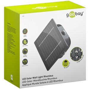 LED-Solar-Wandleuchte Rhombus, schwarz LED-Solar-Wandleuchte Rhombus, schwarz