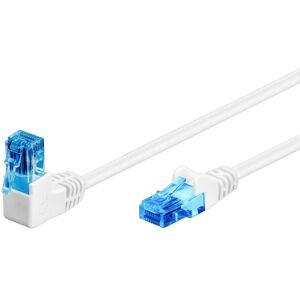 Goobay CAT 6A Patchkabel 1x 90° gewinkelt, U/UTP, weiß – Ideal für enge Räume & schnelle Verbindungen Goobay CAT 6A Patchkabel 1x 90° gewinkelt, U/UTP, weiß – Ideal für enge Räume & schnelle Verbindungen