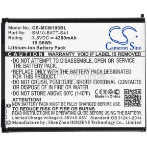 Ersatzakku - CS-MCM100BL - M3 Mobile SM10 / SM10-BATT-S41 - 3,8 Volt 4200mAh Li-Ion