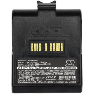 Ersatzakku - CS-THA400SL - TSC Alpha 4L / 15200314 - 7,4 Volt 5200mAh Li-Ion