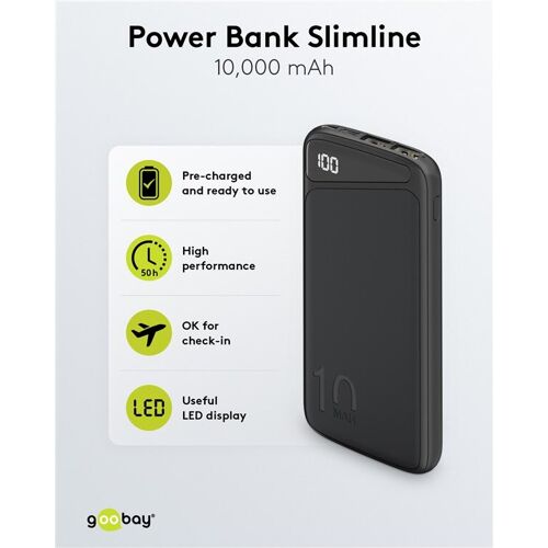 Powerbank Slimline 10.000 mAh