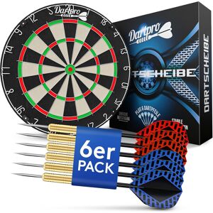 Dartpro - Das Original - Dartscheibe Mit Pfeilen - Profi Steeldartscheibe Aus - Akzeptabel