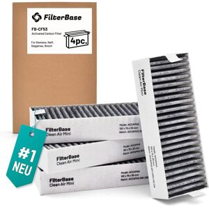 Filterbase® Clean Air Aktivkohlefilter 4 Stück - Filter Set Passend Für Bosch - Sehr Gut