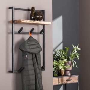 Rubjerg Design Garderobe Air Solid Hoch 6 Haken Mit Hutablage Akazie Massiv - Sehr Gut natur H: 80 x B: 51 x T: 30 cm